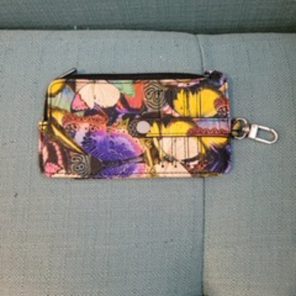 Small wallet/card older with colorful butterflies - Picture 2 of 2